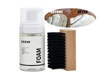Ekem Private Label 120ml Foam Cleaner For White Shoes Wash Free Solution Sneaker Shoes Deep Cleaning Liquid